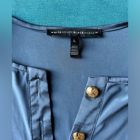 White House Black Market Long Sleeved Blouse Size Large - Picture 4 of 9